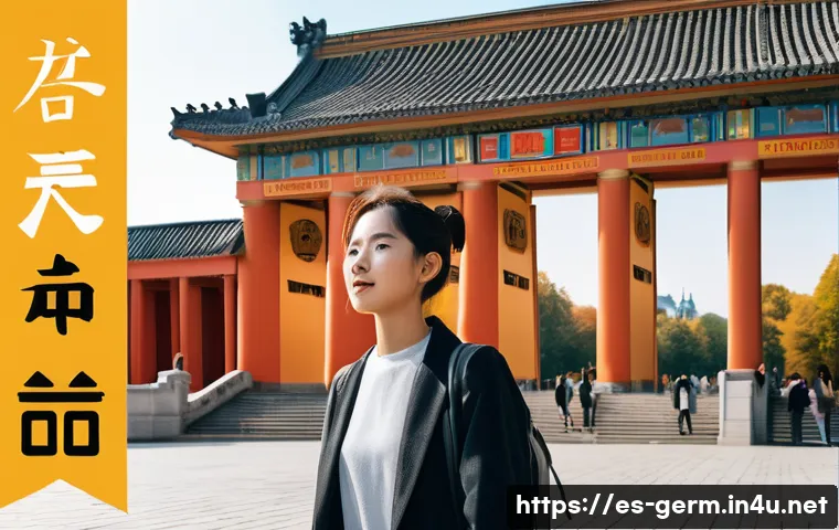 독일어와 중국어 비교 - A detailed split-scene illustration showing the contrast between German and Mandarin Chinese phoneti...